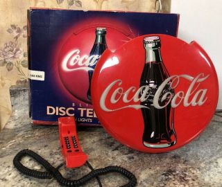 Coca - Cola Blinking Disc Telephone Neon Lights Musical