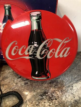 Coca - Cola Blinking Disc Telephone Neon Lights Musical 2