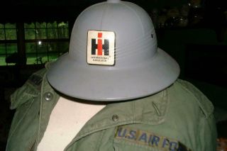 Vintage 1950s Ih International Harvester Advertising Pith Hat Helmet Safari