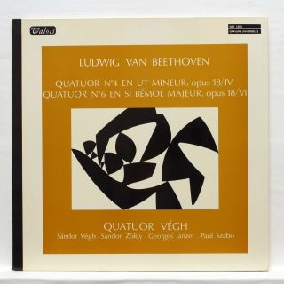 Vegh Quartet - Beethoven String Quartets Op.  18 Nos.  4 & 6 Valois Mb1403 Lp Nm