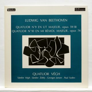 Vegh Quartet - Beethoven String Quartets Nos.  9 & 10 Valois Mb1406 Lp Nm