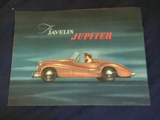 1950s Jowett Javelin Jupiter Sports Car Color Brochure Prospekt