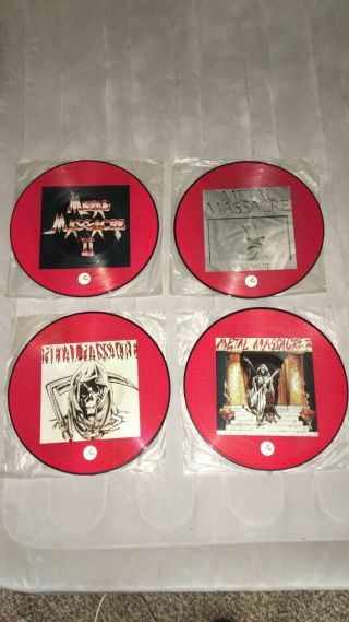 Metal Massacre Vol.  2,  3,  4&5 Picture Disc Lp Nwobhm Metallica Slayer Hellhammer