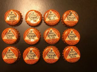 12 Diff Orange Crush Soda Bottle Caps; Cork Mn