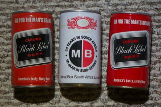 Three More Steel Cans From South Africa - Metal Box,  Black Label