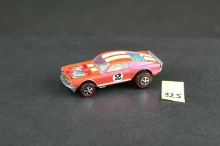 1969 Hot Wheels Redline Salmon Hot Pink Mustang Boss Hoss Repaint (j325