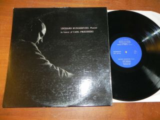 Rare Signed Private Vinyl Lp Leonard Hungerford Pianist Honor Carl Freidberg 55