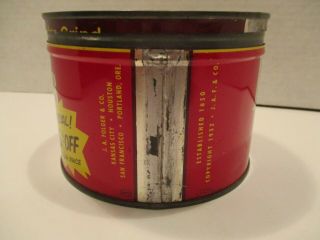 Vintage Folgers Coffee Tin,  1952 Copyright,  1 lb Can Made By Canco 4