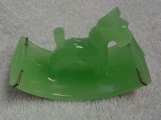Scotty Scottie Dog Green Glass Blotter With Clips And Paper