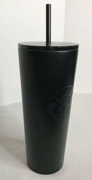 Starbucks Cold Cup Matte Black Tumbler 24 oz Stainless Steel Travel Sleek 3