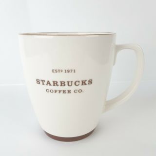 2006 Starbucks Coffee Co.  Classic Est 1971 White Brown Large Coffee Tea Mug Cup