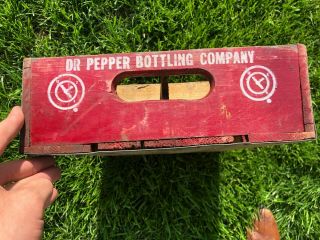 Vintage Wooden Red Dr Pepper 24 Bottle Wooden Crate Case Soda Crate Pop Wood 5
