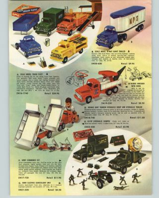 1958 Paper Ad Buddy L Color Toy Gmc Trucks Coke Tractor Trailer Sit N Ride Dump