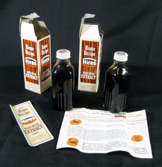 Dried Up Hires Root Beer Home Recipe Extract 2 Bottles W Boxes