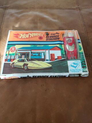 Hot Wheels Pop Up Service Station 1967 With 35 Car - Rare