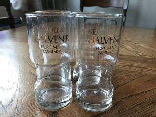 Vintage Balvenie Pure Malt Whisky Glasses Set Of 4