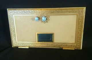 Vintage Brass & Glass Us Post Office Mail Box Door 11 " X 6 1/4 "