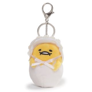 Gund - Sanrio Gudetama The Lazy Egg Baby Plush Keychain 3.  5”,  Yellow And White