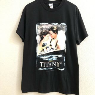 Vintage Titanic Movie T - Shirt Leonardo DiCaprio 1998 Size Large Black 2