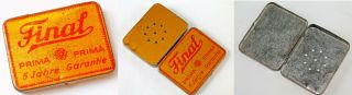 Rare Antique German Final Prima Condom Empty Litho Tin Box 1920 - 30 
