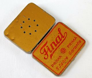 Rare Antique German FINAL Prima Condom Empty Litho Tin Box 1920 - 30 ' s 6