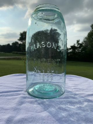 L&w Base Mason’s Patent 1858 Fruit Jar Reworked Mold Half Gallon