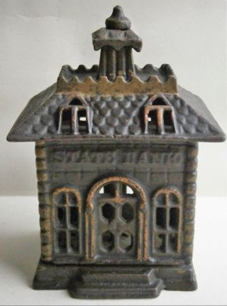State Bank Still Bank / Money Box Made In Usa By Arcade,  Early 1900 