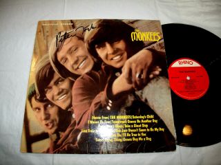 The Monkees Debut 1st Vinyl Lp Signed By Peter Tork Autograph Rhino Records