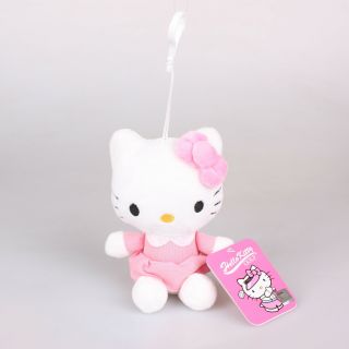 16cm Sanrio Hello Kitty Plush Toys Soft Doll Key Chain Ring Pendant Bag Strap