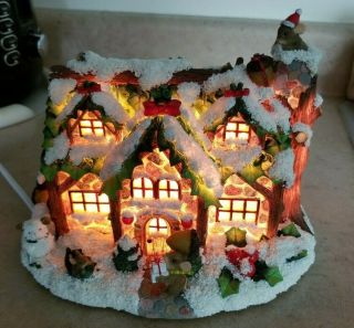 2001 Charming Tails Christmas Holly - Day House Lights Up Ltd Ed 87/128 Fitz Floyd