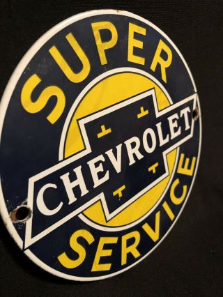 Vintage Chevrolet Porcelain Gas Trucks Motor Gmc Auto Service Sign