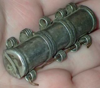 65mm Rare Antique Metal Low Silver Amulet Pendant Bead,  S1038