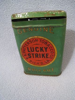 Vintage Lucky Strike pocket tobacco tin 5