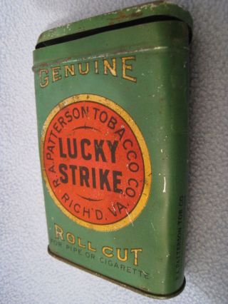 Vintage Lucky Strike pocket tobacco tin 6