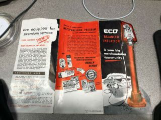 Vintage Eco Tireflator Air Meter Gas Station Pump ad advertising brochure paper 2
