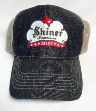 Shiner Premium Beer Denim / Mesh Hat Shiner,  Texas Spoetzel Brewery