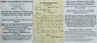 Judge Counsel Central Railroad Company Jersey Navesink Letter Signed 1893 Vf