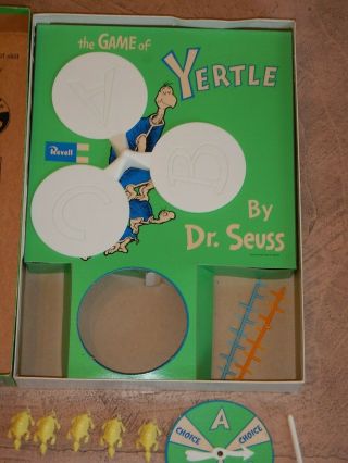 VINTAGE,  1960 REVELL - THE GAME OF YERTLE,  BY DR.  SEUSS - 100 COMPLETE 4