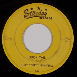 Rudy “tutti” Grayzell: Duck Tail Us Starday 241 Orig Rockabilly 7” 45 Hear