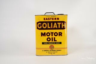 Vintage Goliath Two Gallon Metal Motor Oil Can.  This Can Has Been In The