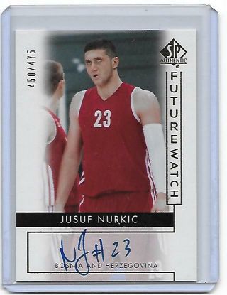 2014 - 15 Sp Authentic Jusuf Nurkic (450/475) Rc Auto Card