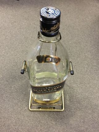 Johnnie Walker Empty Bottle 4.  5l Black Label Swing Cradle,  Box,  Scotch Whiskey
