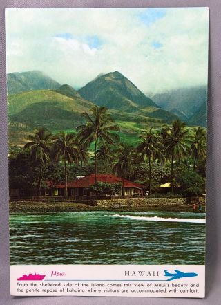 Hawaii Lahaina Maui Travel Blotter Vintage Advertising Fountain Pen Ink