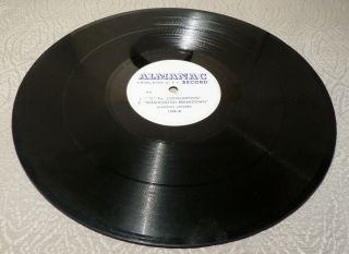Almanac Record Singers 78 Rpm Record C For Conscription - Wa Breakdown 1102