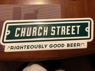 Church Street Brewing Co Tin Beer Sign