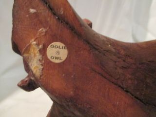 Vintage Oolie Owl Pet Rock Family On Driftwood Mid Century Kitsch Novelty 7