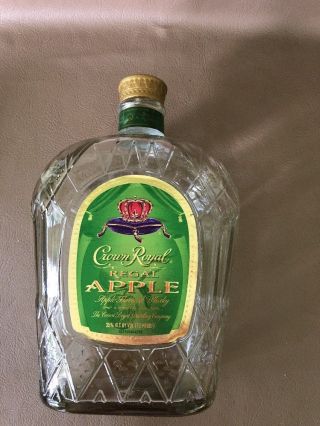 Crown Royal Regal Apple Flavored Canadian Whisky 1 L Empty Bottle