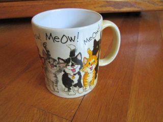 Suzys Zoo Cat Mug Tails From Duckport Kittens Cup 1997 Spafford Rare Meow
