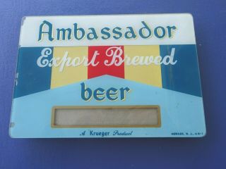 Vintage Krueger Ambassador Export Brewed Beer Sign