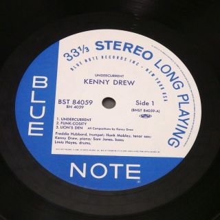 KENNY DREW / UNDERCURRENT / LP OBI Insert JAPAN BLUE NOTE BNST 84059 STEREO 5